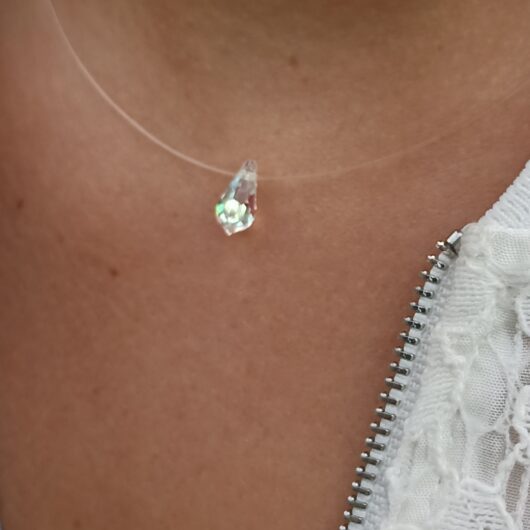 Collier Transparent Goutte – Image 3